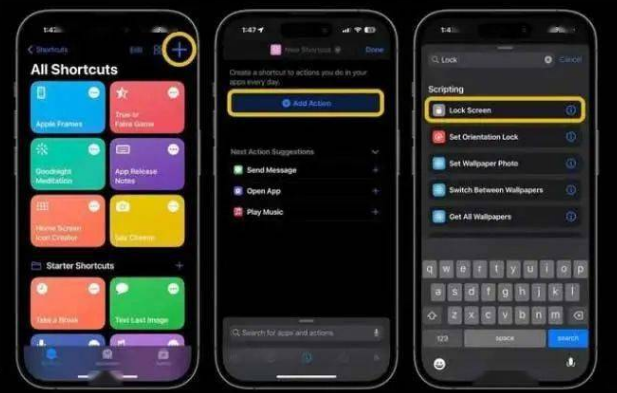 幸福路街道苹果14锁屏维修店分享iPhone14升级iOS16.4后如何创建锁屏快捷方式 